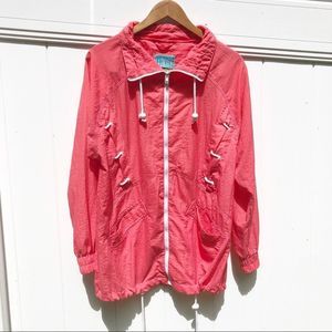 VINTAGE Climate Zone pink zip up windbreaker Medium